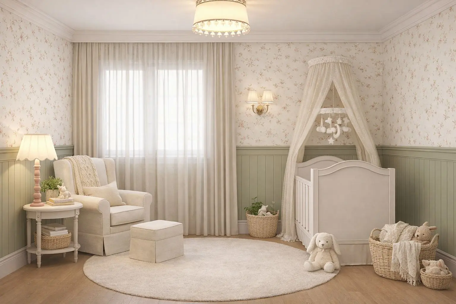 Quarto baby provençal – design de interiores residencial